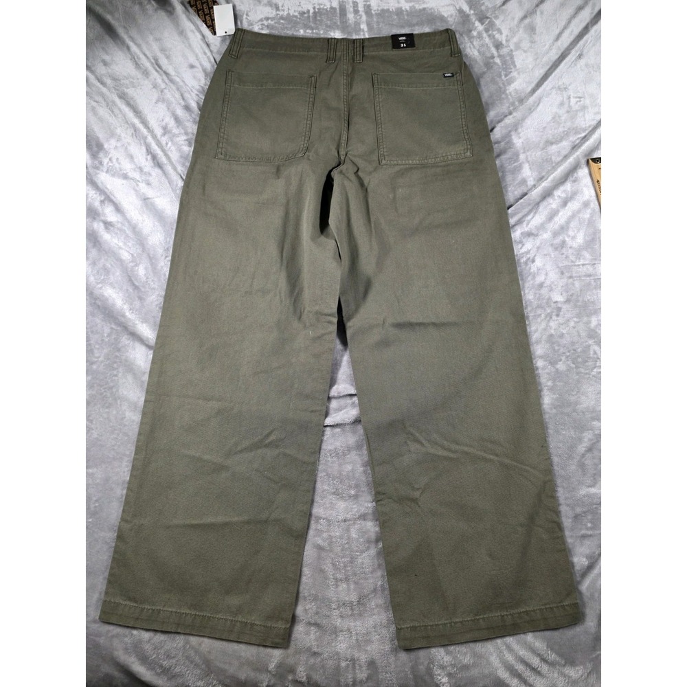 NWT Vans Women's Size 31 (34x31) Olive Green Canvas Arroyo Wide Leg Cargo Pants - Picture 10 of 10